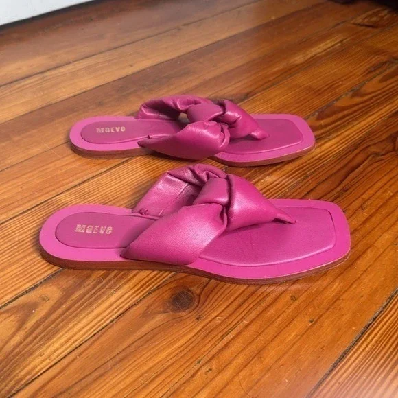 Maeve Puffy Knotted Women's Pink Sandals - Picture 2 of 4